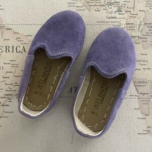 Atlantis Barefoot Shoes - Natural Leather Purple Suede Children’s Size C 24 NWOT